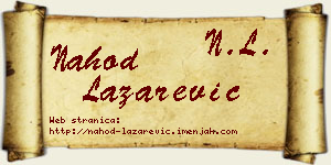 Nahod Lazarević vizit kartica